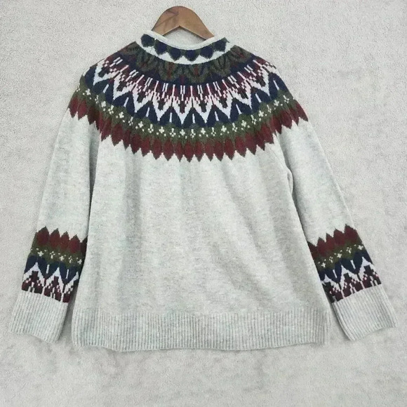 vince Camuto Aztec Crewneck Pullover Women's Sweater Size L - Picture 2 of 8